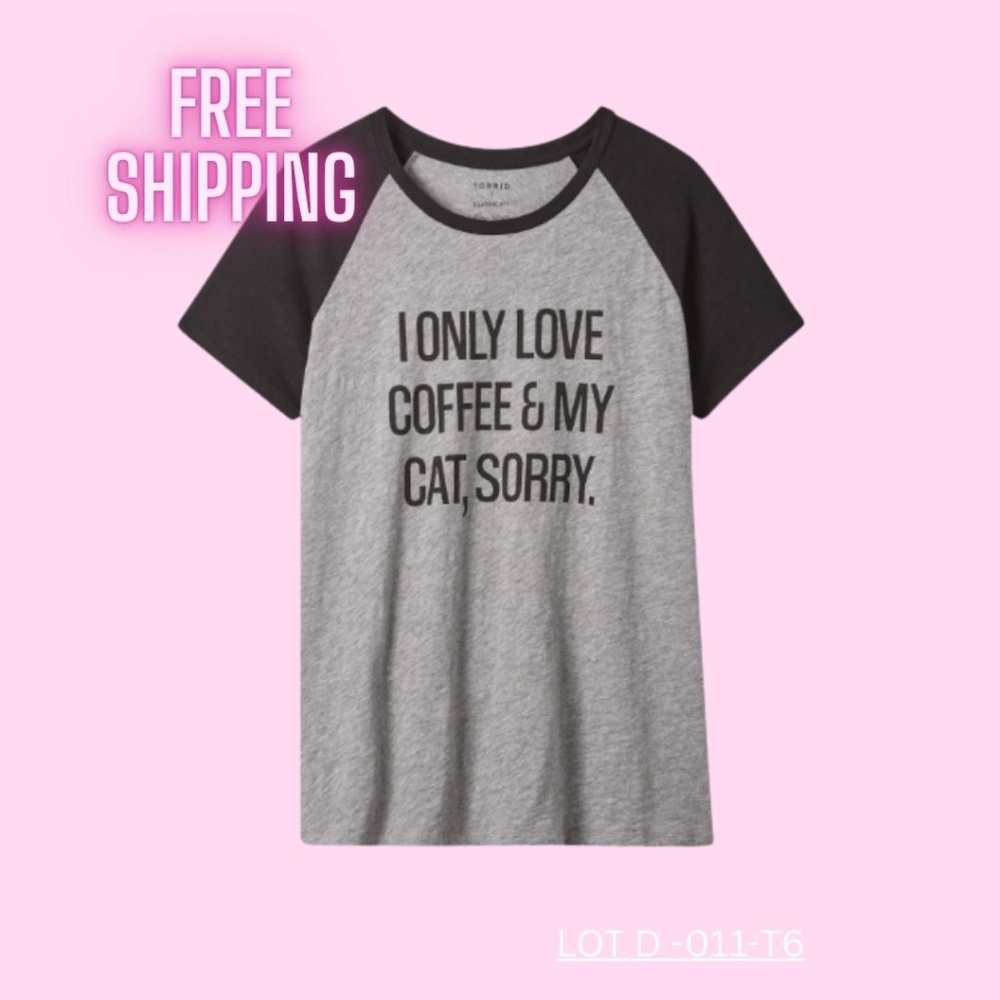 Torrid Love My Cat Raglan Tee